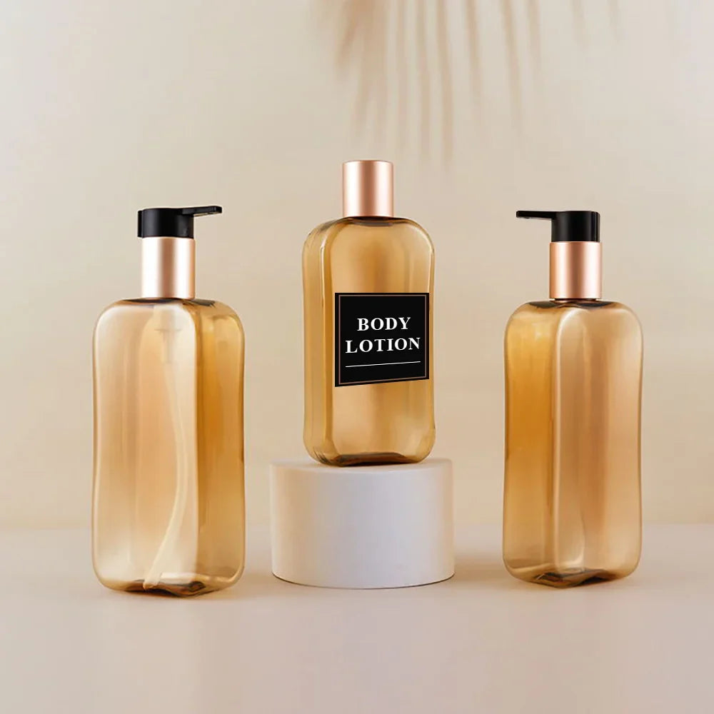 3-Pack 500ml Pump Dispenser Bottles – Soap, Shampoo & Body Wash