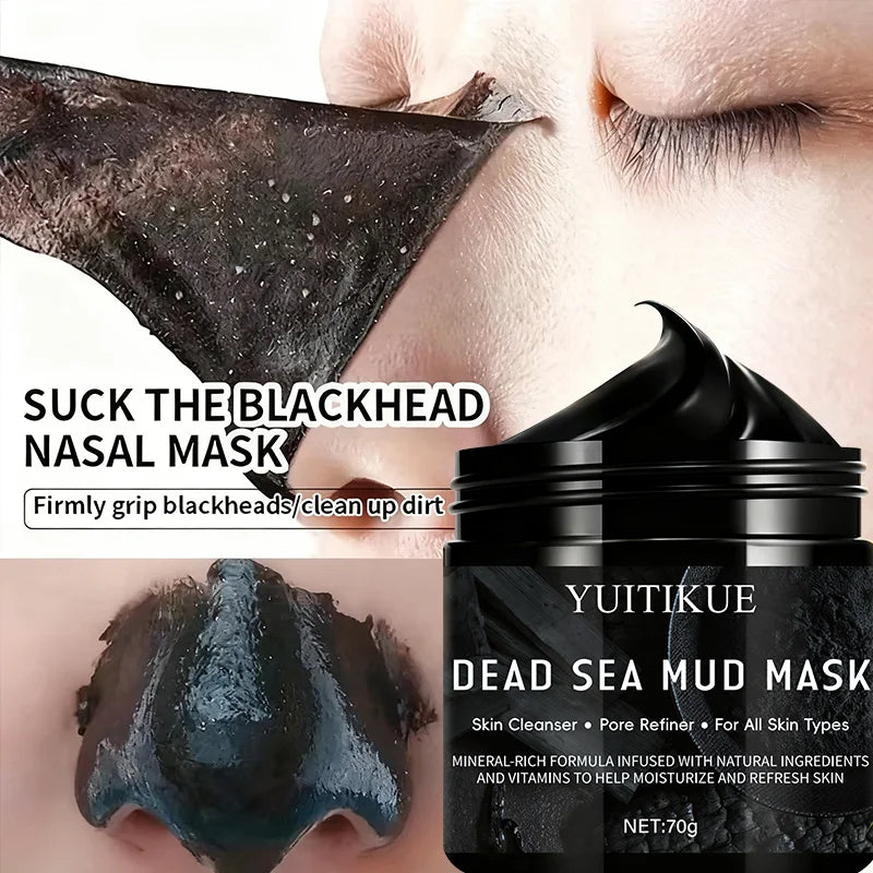 YUITIKUE Bamboo Charcoal Mask 70g - 5-in-1 Blackhead Remover, Deep Cleansing, Pore Minimizing, Oil Control & Skin Purifying Peaceful Pleasures Health and Wellness