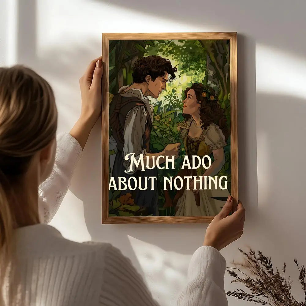 Drama M-Much Ado About Nothing Poster HD Self Adhesive Waterproof Wall Art Ideal for Home Office Dorm Bedroom Great Gift Peaceful Pleasures Health and Wellness White8 50X70cmNoframe