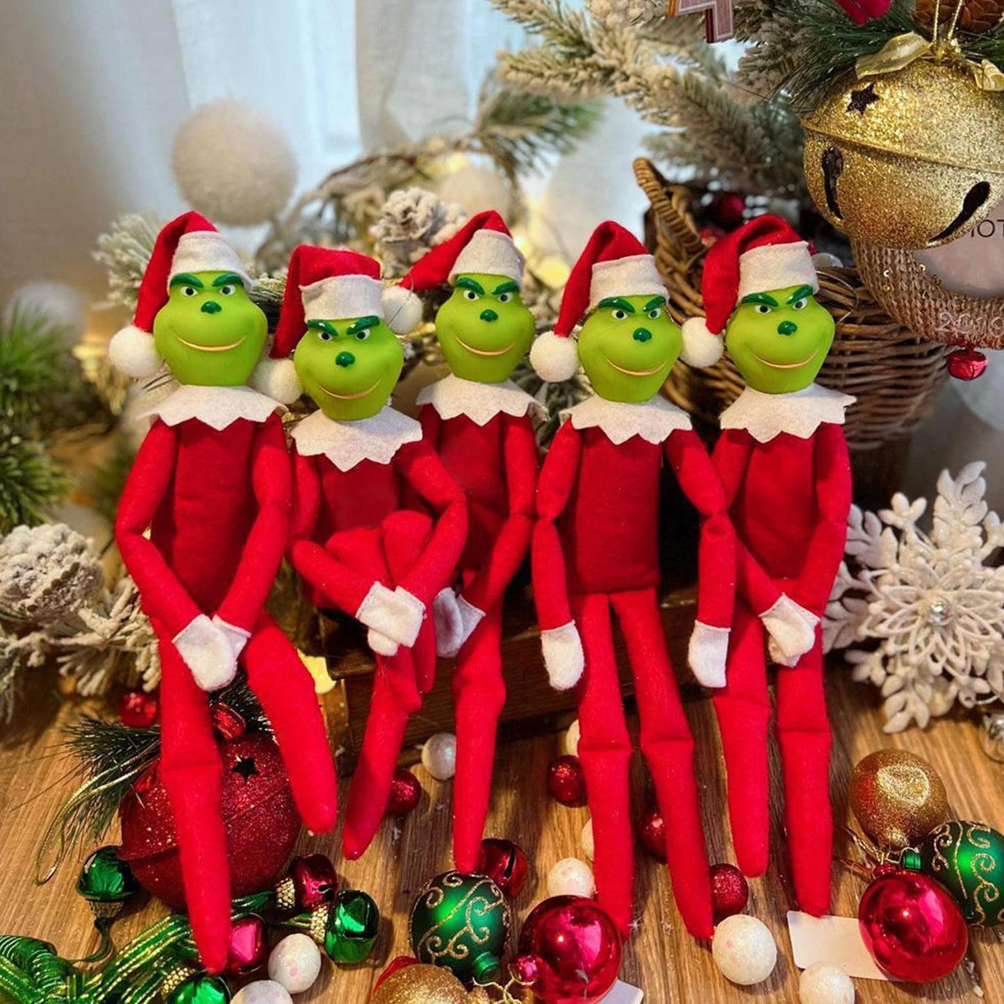 Elf Christmas Tree Decoration Doll Green Fur Monster Doll Elf Decorations Xmas Room Tree Decor Party Supplie Room Tree Decor Peaceful Pleasures Health and Wellness