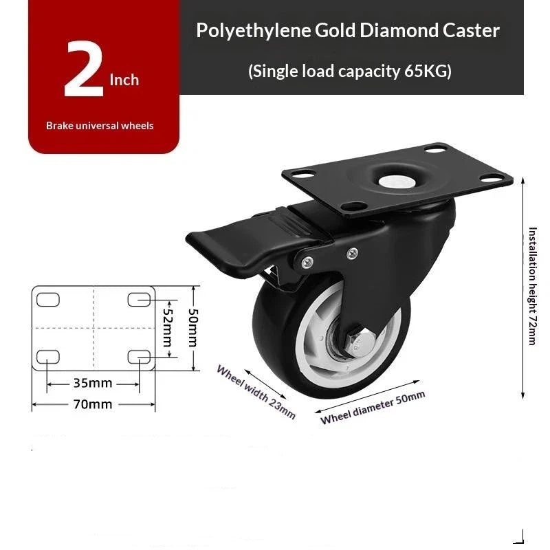 Heavy-Duty Swivel & Fixed Furniture Caster Wheels | PP/PVC
