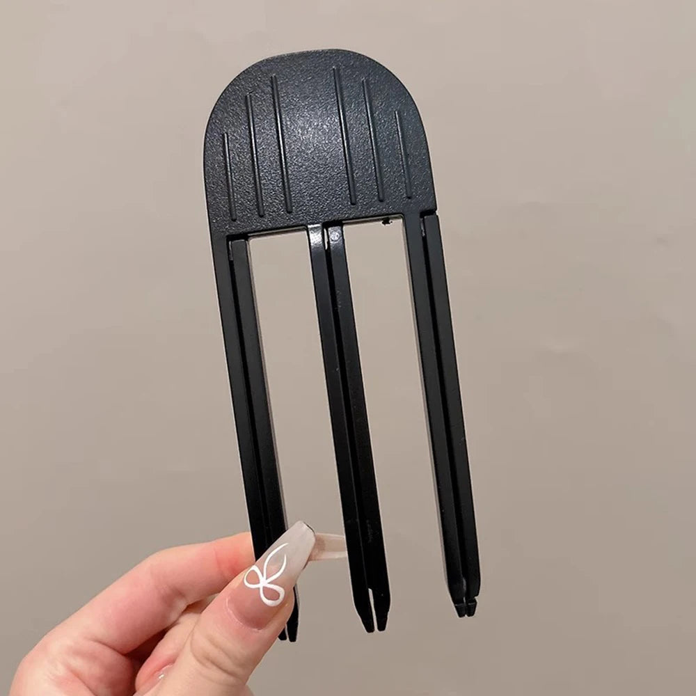 1/2Pcs Simple Fluffy Hair Roots Clips No Heat High Vertex Hair Curler Styling Fluffiness Women Men Volume Wind Sculpting Comb Peaceful Pleasures Health and Wellness Black S