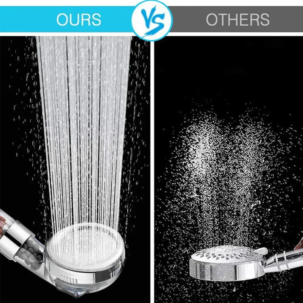 3-Mode High Pressure Handheld Shower Head with Anion Filter