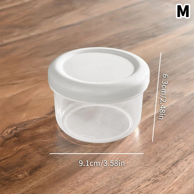 Round Plastic Food Storage Container with Lid | Fridge Box