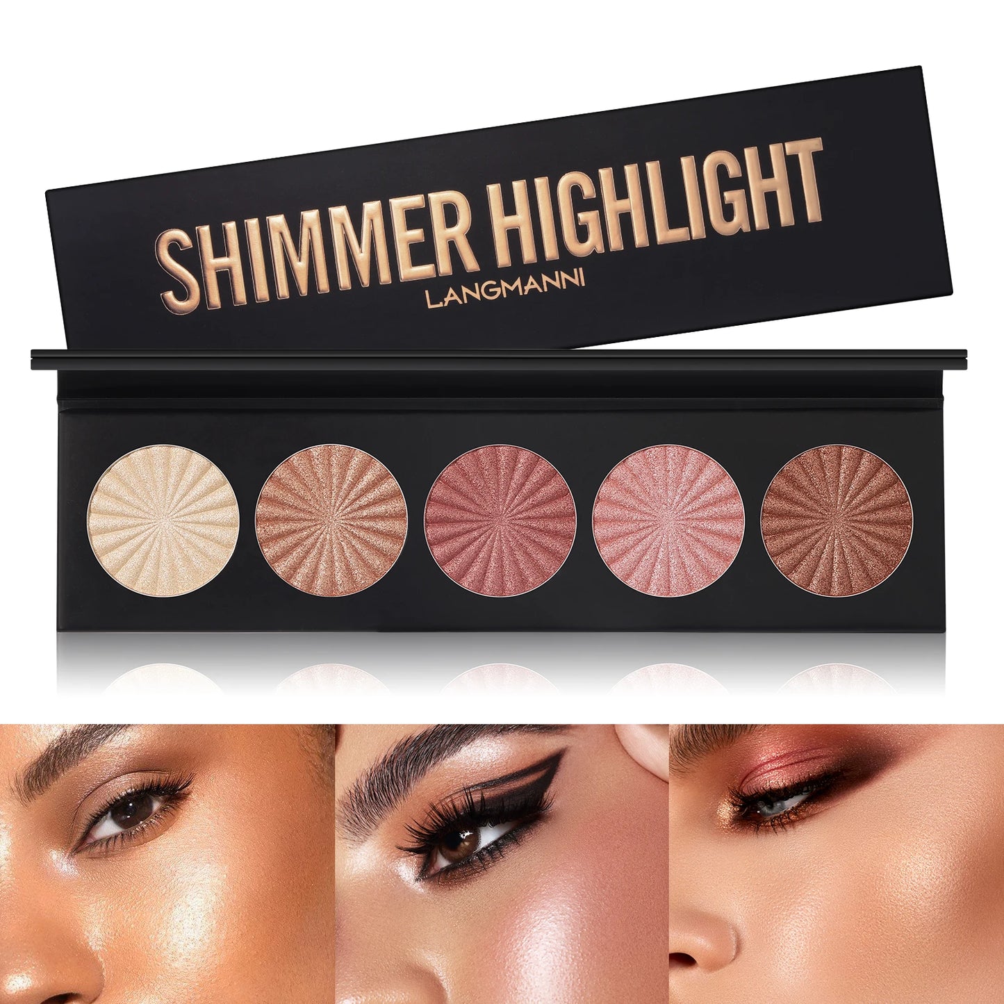 Highlighting and Contouring Palette 5 Colours All-in-One Makeup Palette Stereoscopic Natural Highlighting Makeup Palette Peaceful Pleasures Health and Wellness