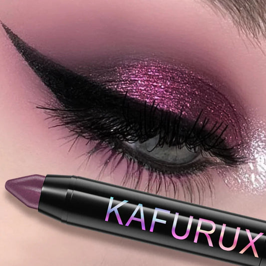 KAFURUX 24-Color Glitter Eyeshadow & Highlighter Pencil Waterproof Eyeshadow Pencil Oasis Select