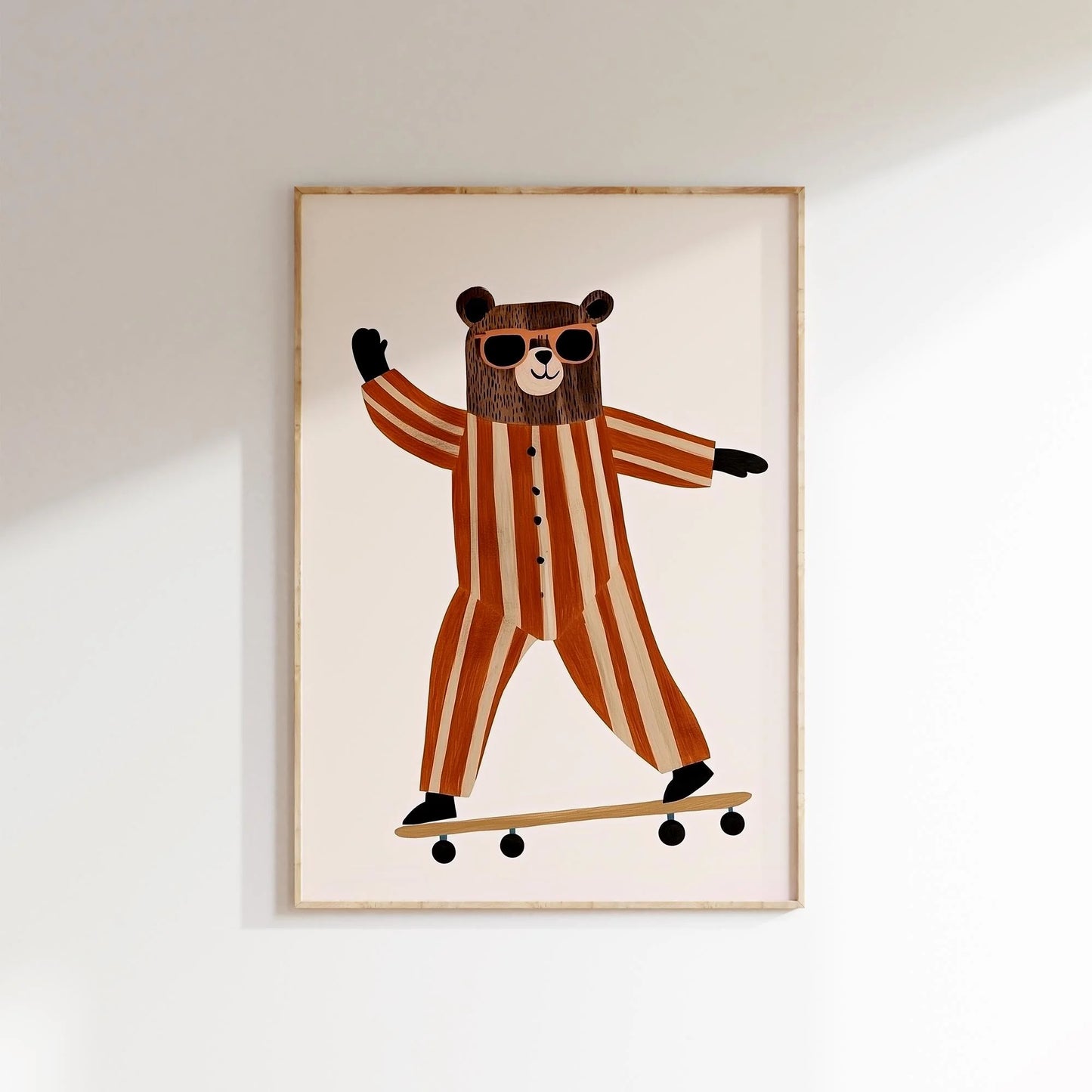 Cute Skateboard Dog Dachshund Canvas Prints Poster Cartoon Funny Animal Art Prints Bedroom Nursery Wall Art Home Decor Poster Peaceful Pleasures Health and Wellness F 40x60cm Unframed