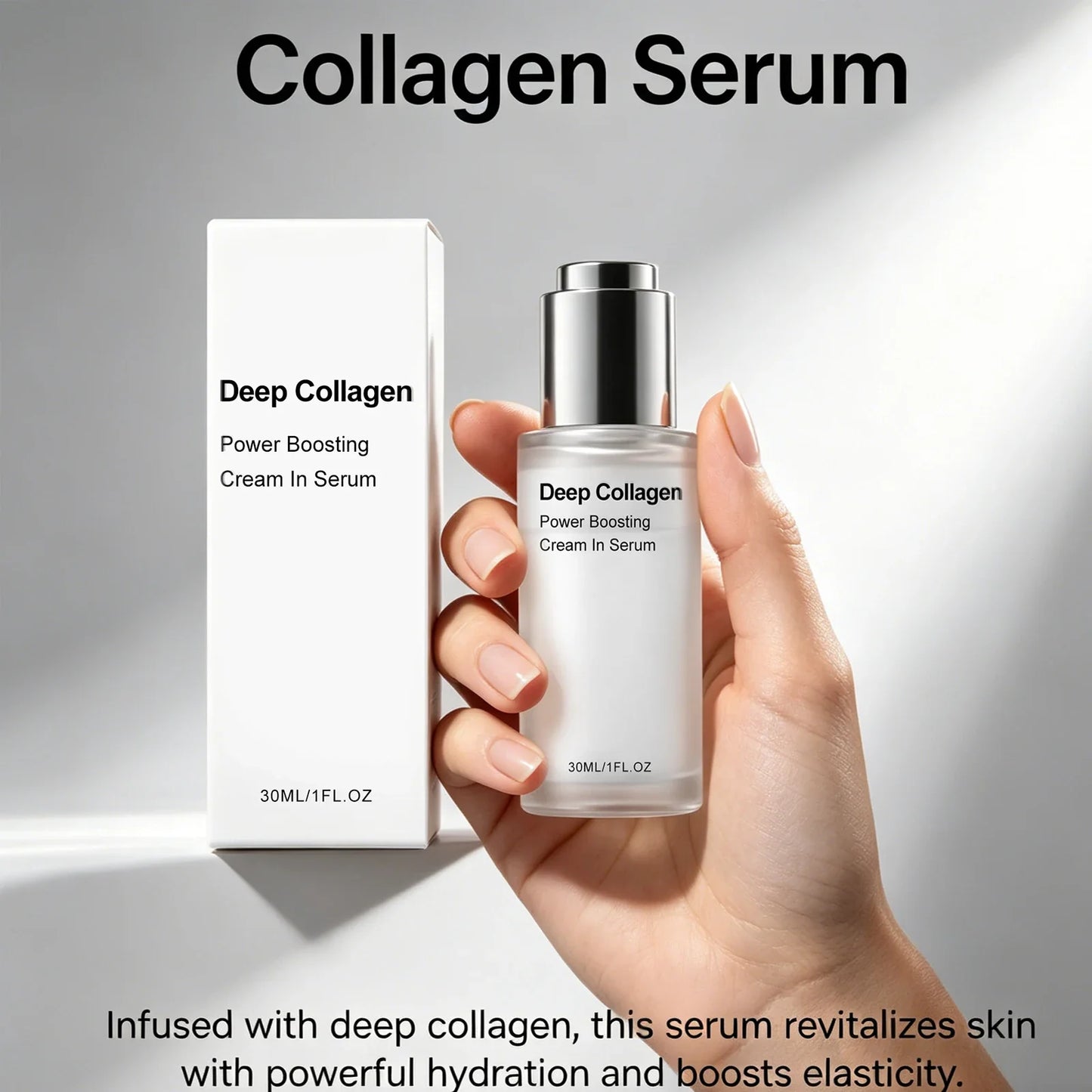 Deep Collagen & Hyaluronic Acid Face Serum – Anti-Aging 30ml