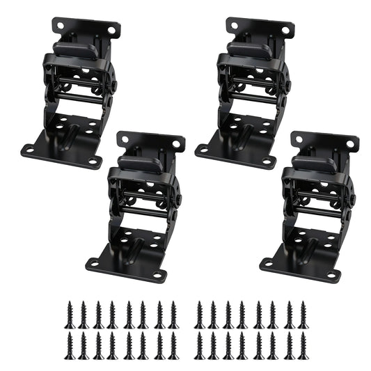 4-Pack Self-Locking Folding Hinges 180° Heavy Duty Table Brackets Folding Furniture Hinge Peaceful Pleasures Health and Wellness