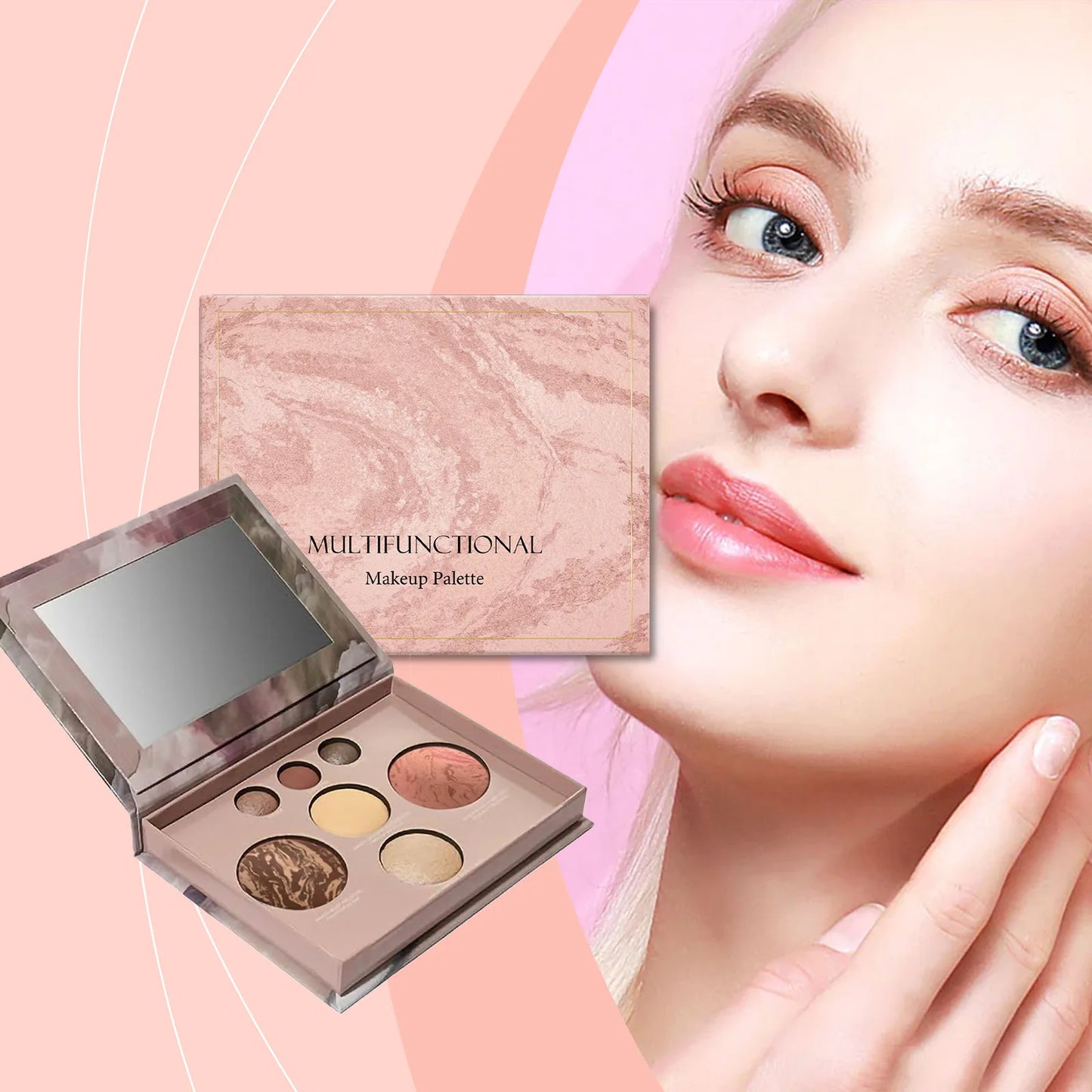 Multi Functional Makeup Palette Lasting Coloring Meet Facial Beauty Styling Fashion Eyeshadow Blush Highlighter Makeup Palette Peaceful Pleasures Health and Wellness