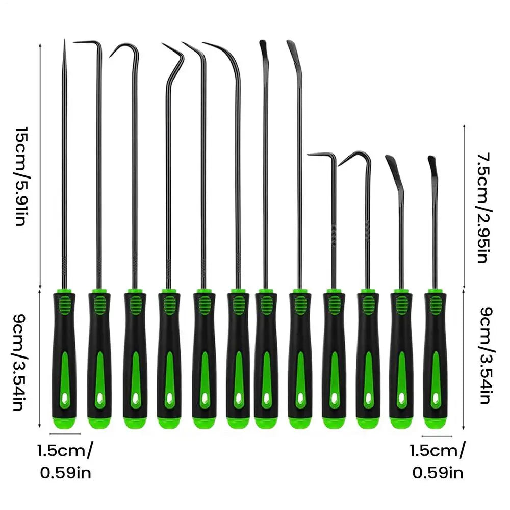 12-Piece Precision Pick & Hook Set | O-Ring Oil Seal Remover