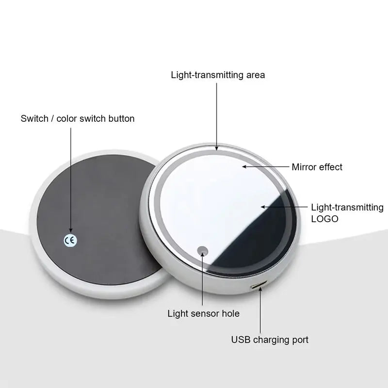 LED Car Cup Holder Light – 7 Colors, 3 Modes, USB Rechargeable