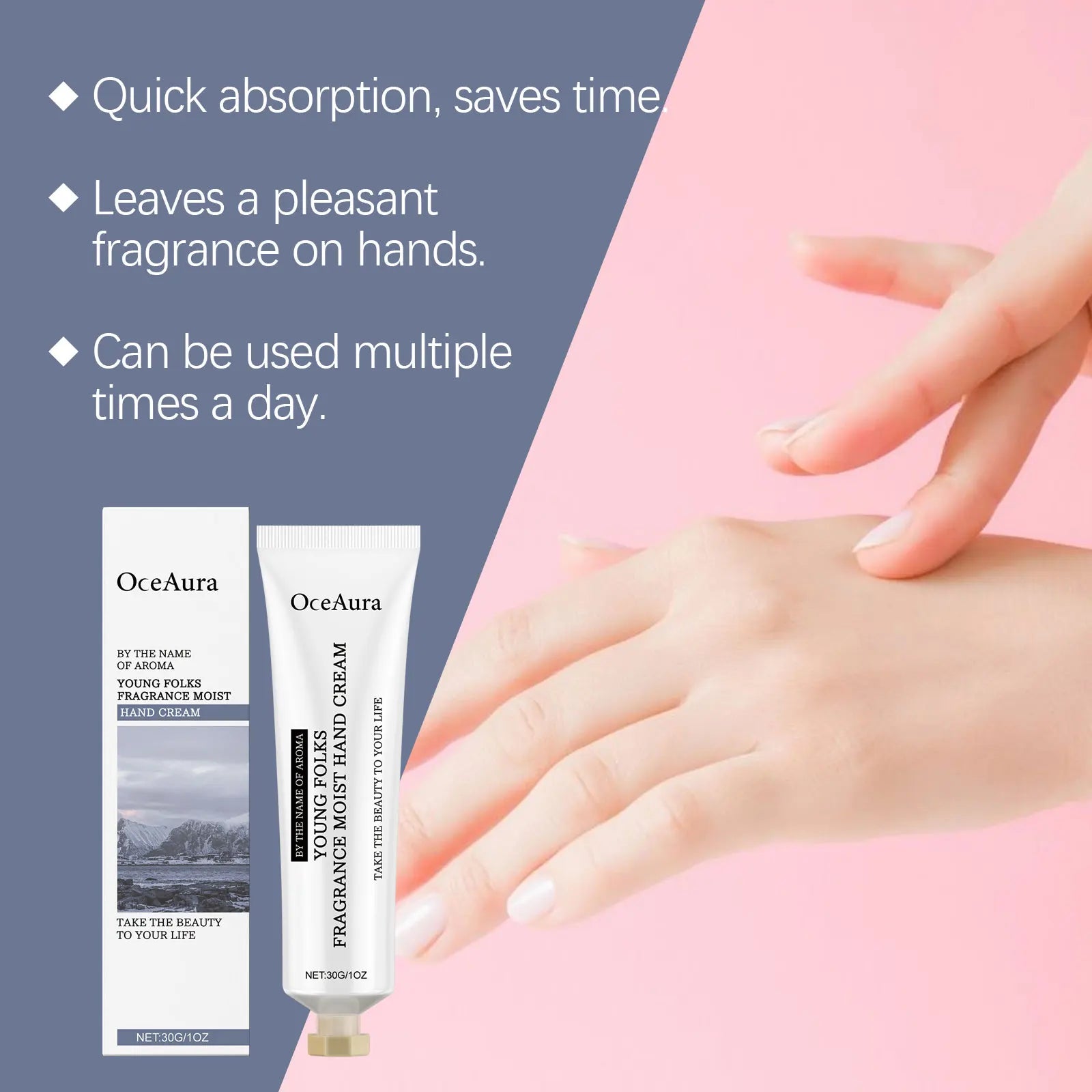 Moisturizing Fragrance Hand Cream Nourishing Anti-Freezing Anti-Cracking Softening Tender Skin Hand Lotion Quick Absorbing Peaceful Pleasures Health and Wellness
