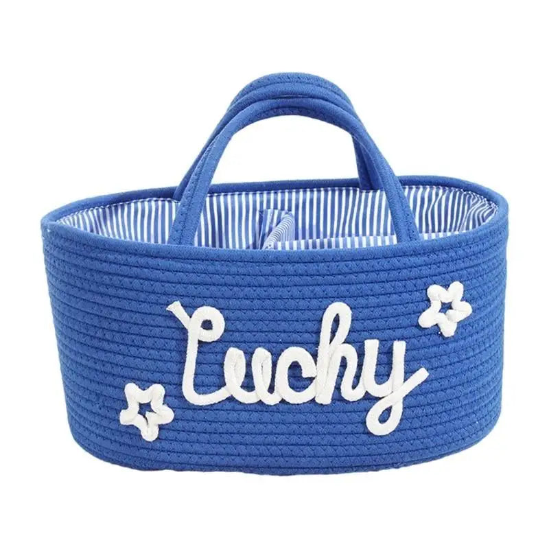 Cotton Rope Storage Bin | Baby Nursery Organizer Basket