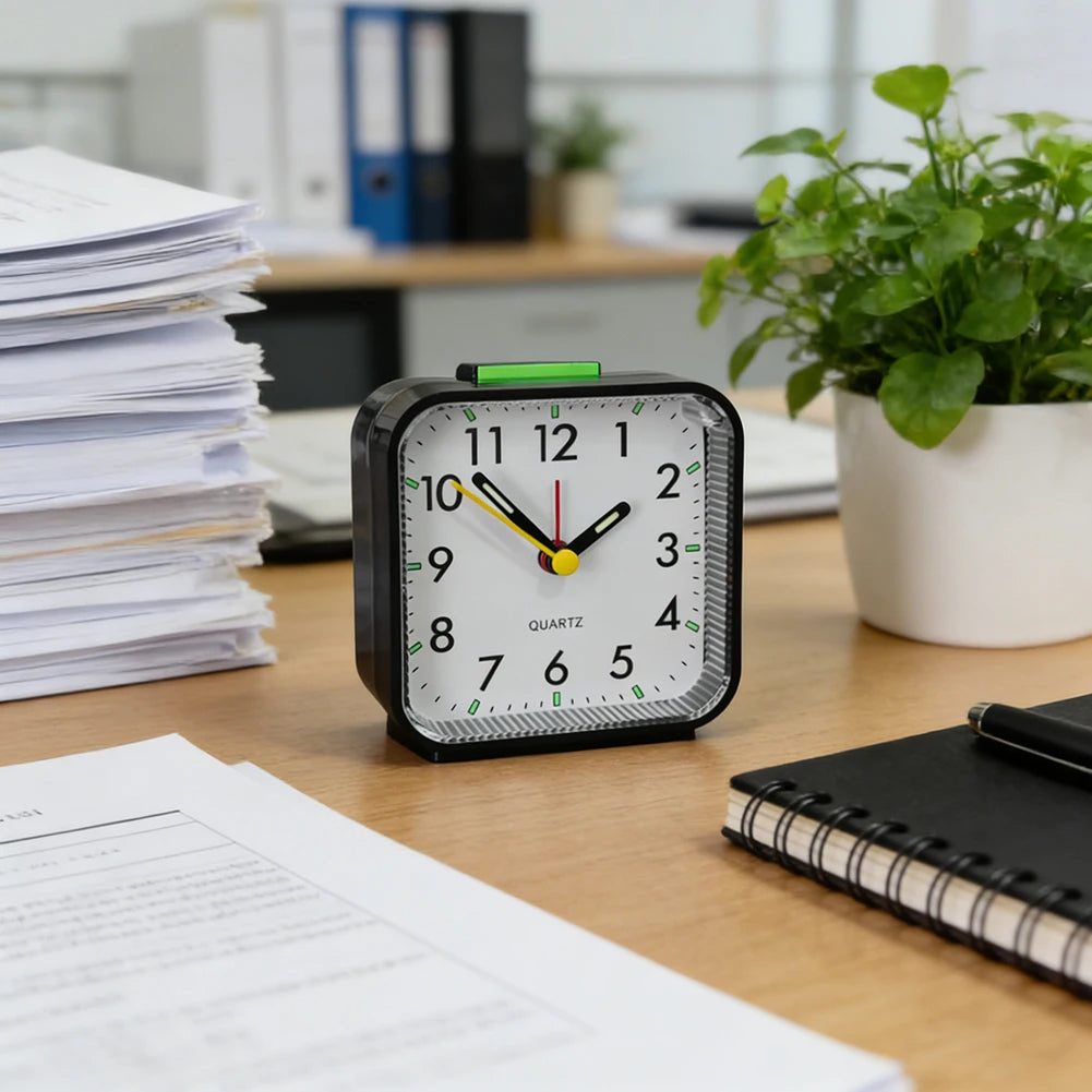Analog Bedside Alarm Clock – Battery Powered, Silent & Portable Analog Alarm Clock Peaceful Pleasures Health and Wellness
