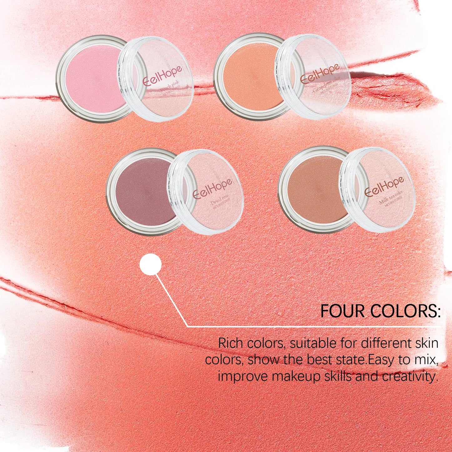 EELHOPE Velvet Shimmer Blush Mud – Cream Cheek Color Makeup