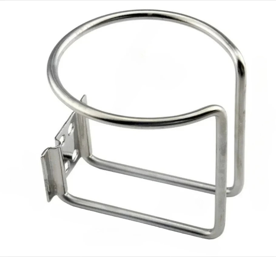 Stainless Steel Boat Ring Cup Drink Holder Universal Drinks Holders for Marine Yacht Truck Rv Car Trailer Hardware Accessories Peaceful Pleasures Health and Wellness silver