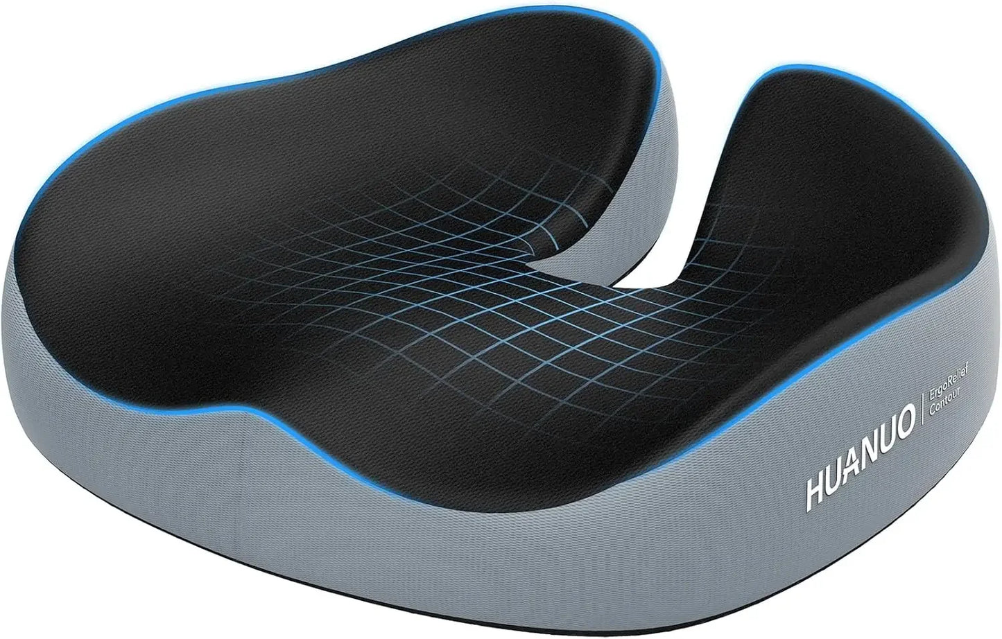 Ergonomic Memory Foam Seat Cushion for Office Chairs, Car Seats & Wheelchairs - Extra Large, Anti-Slip, Pain Relief Peaceful Pleasures Health and Wellness United States