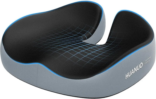Ergonomic Memory Foam Seat Cushion for Office Chairs, Car Seats & Wheelchairs - Extra Large, Anti-Slip, Pain Relief Peaceful Pleasures Health and Wellness United States