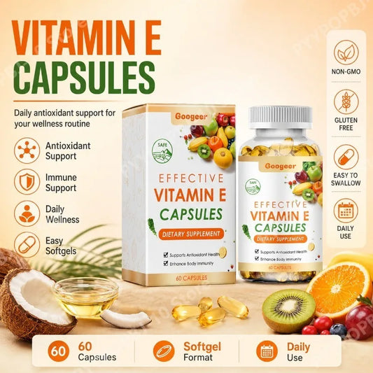 Googeer Vitamin E 400 IU Softgels | Non-GMO, Gluten Free Vitamin E Softgels Peaceful Pleasures Health and Wellness