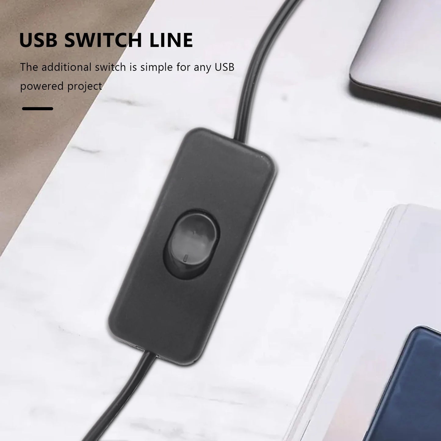 Y51A-USB A Male To Female Extension Cable With Switch On / Off Peaceful Pleasures Health and Wellness