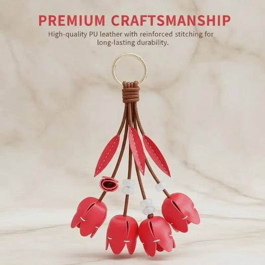 Tulip Flower Bag Charm – Floral Pendant for Handbag & Keychain Bag Charm Pendant Oasis Select