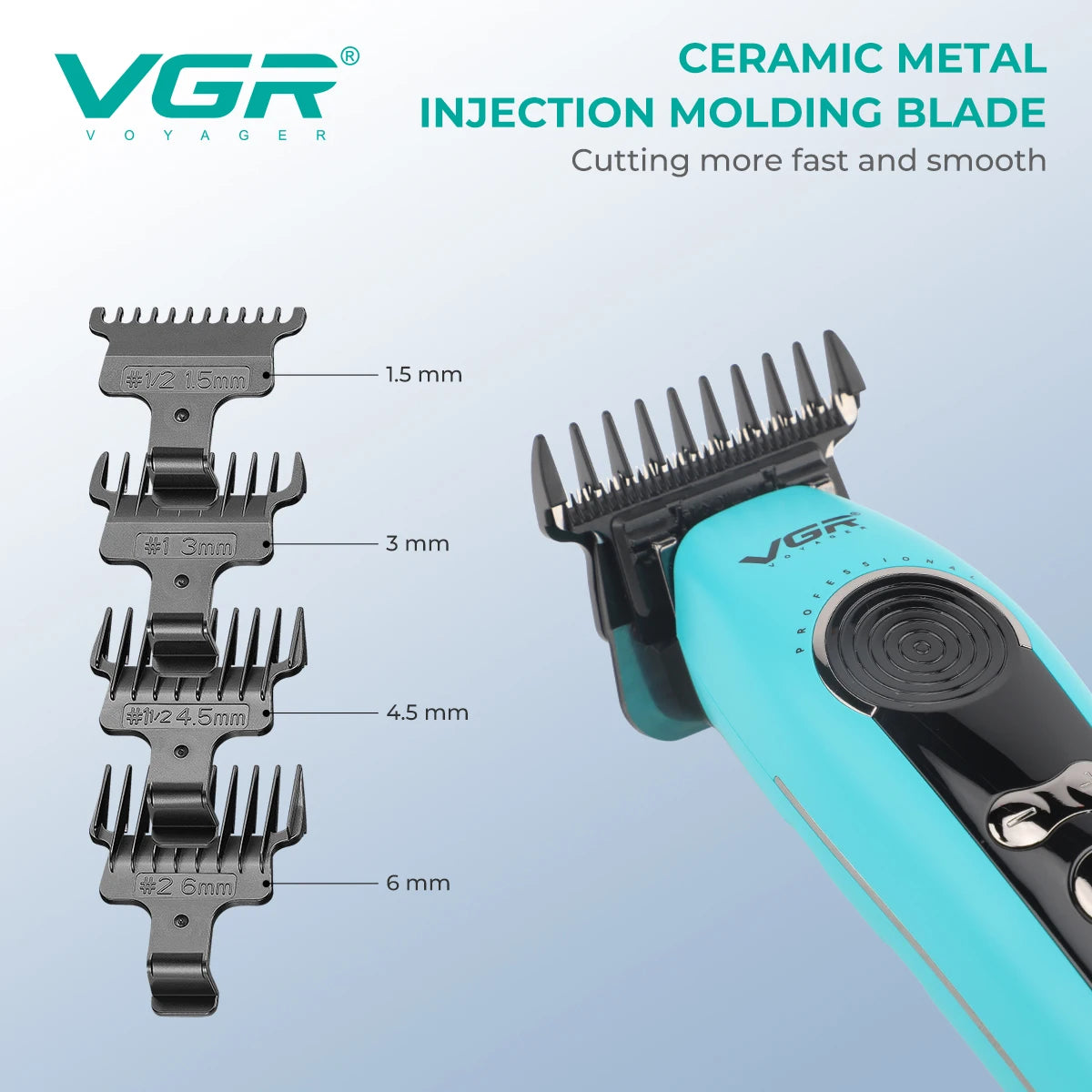 VGR electric hair clipper with 9000 RPM for men, LCD digital display hair salon, household oil head carving hair trimmer V-299 Peaceful Pleasures Health and Wellness