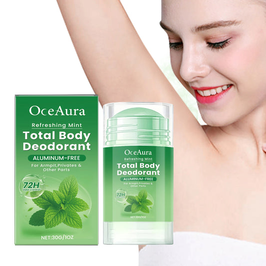 OceAura Cooling Mint Deodorant Stick – Unisex Fresh Body Bar Deodorant Stick Peaceful Pleasures Health and Wellness