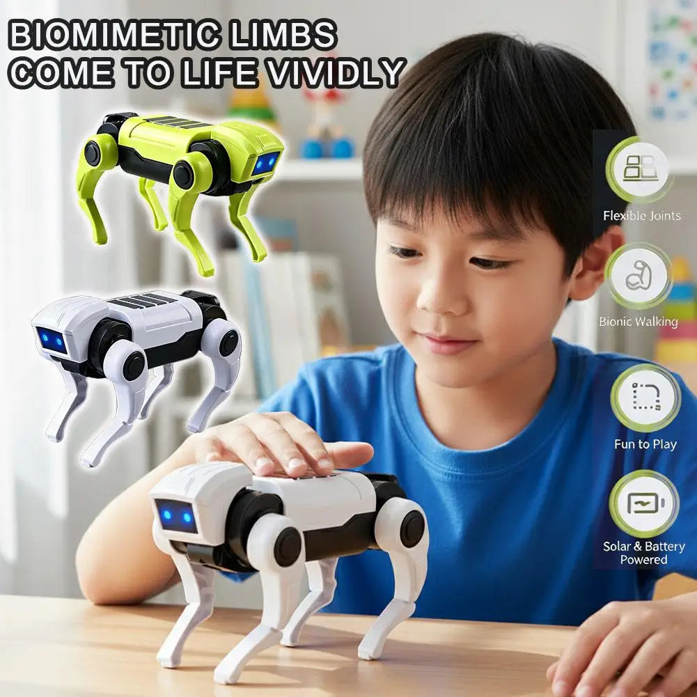 Mechanical Dog Science Education Experiment Electric Bionic Robot Dog Four-legged Robot Mini Toy（Batteries Not Included ） Peaceful Pleasures Health and Wellness