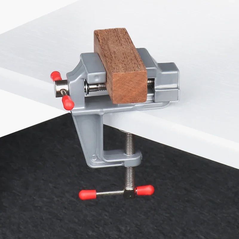 Mini Bench Vise Muliti-Funcational 3.5&quot Aluminum Miniature Small Jewelers Hobby Clamp On Table Flat Pliers Tool Vice Peaceful Pleasures Health and Wellness