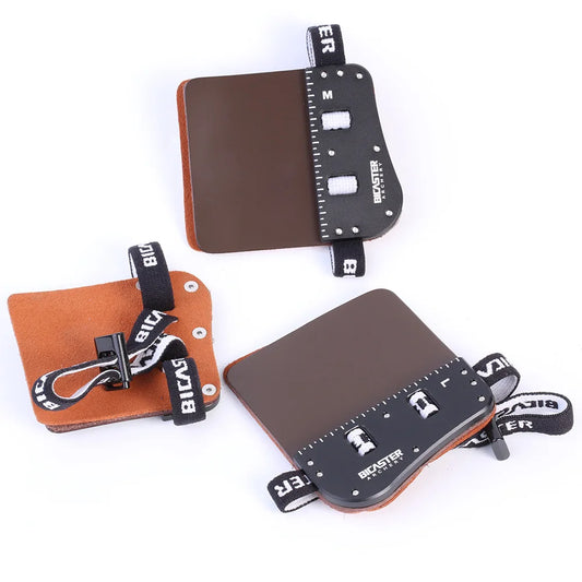 Archery Finger Guards SP3 Barebow Tab LH RH Cowhide Aluminum Plate L Peaceful Pleasures Health and Wellness