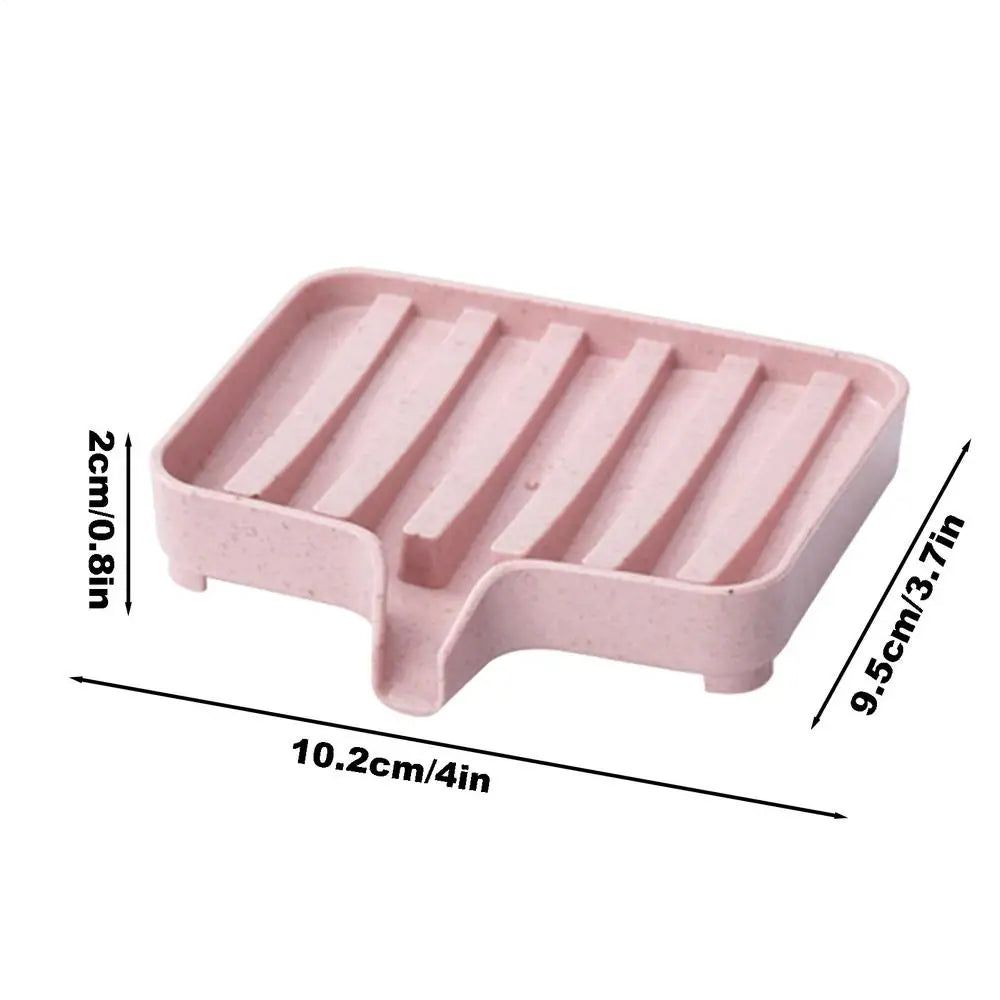 Eco-Friendly Soap Dish with Drain Tray | Bathroom Soap Holder