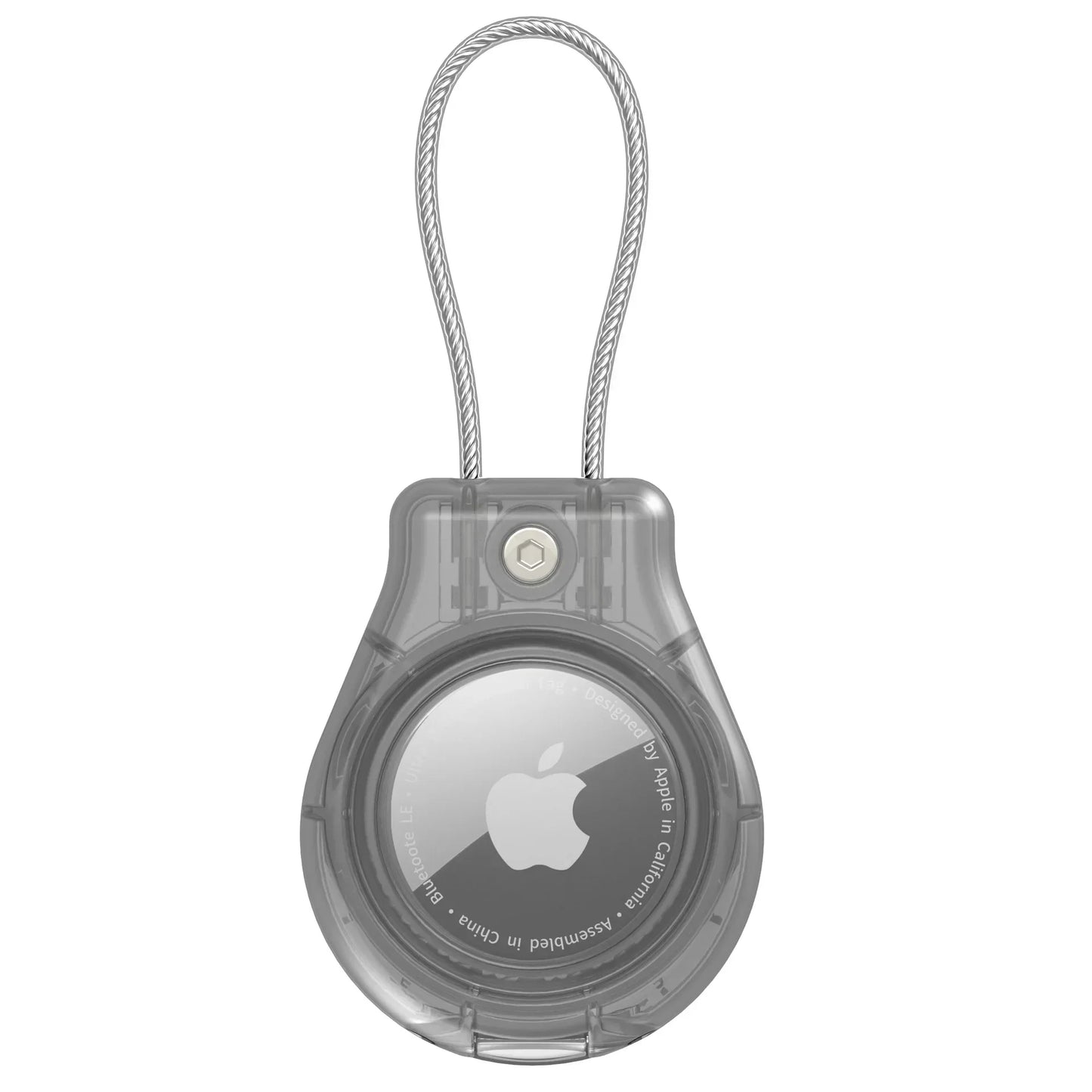 Waterproof Apple AirTag Case with Steel Cable Keychain Holder