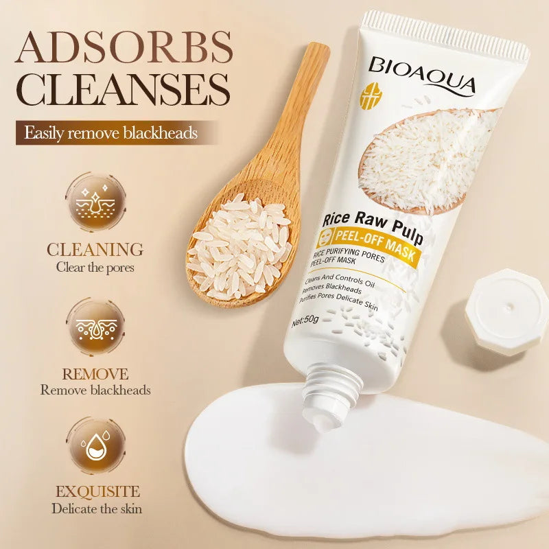 White Rice Face Peeling Mask | Blackhead Removal & Anti-Aging