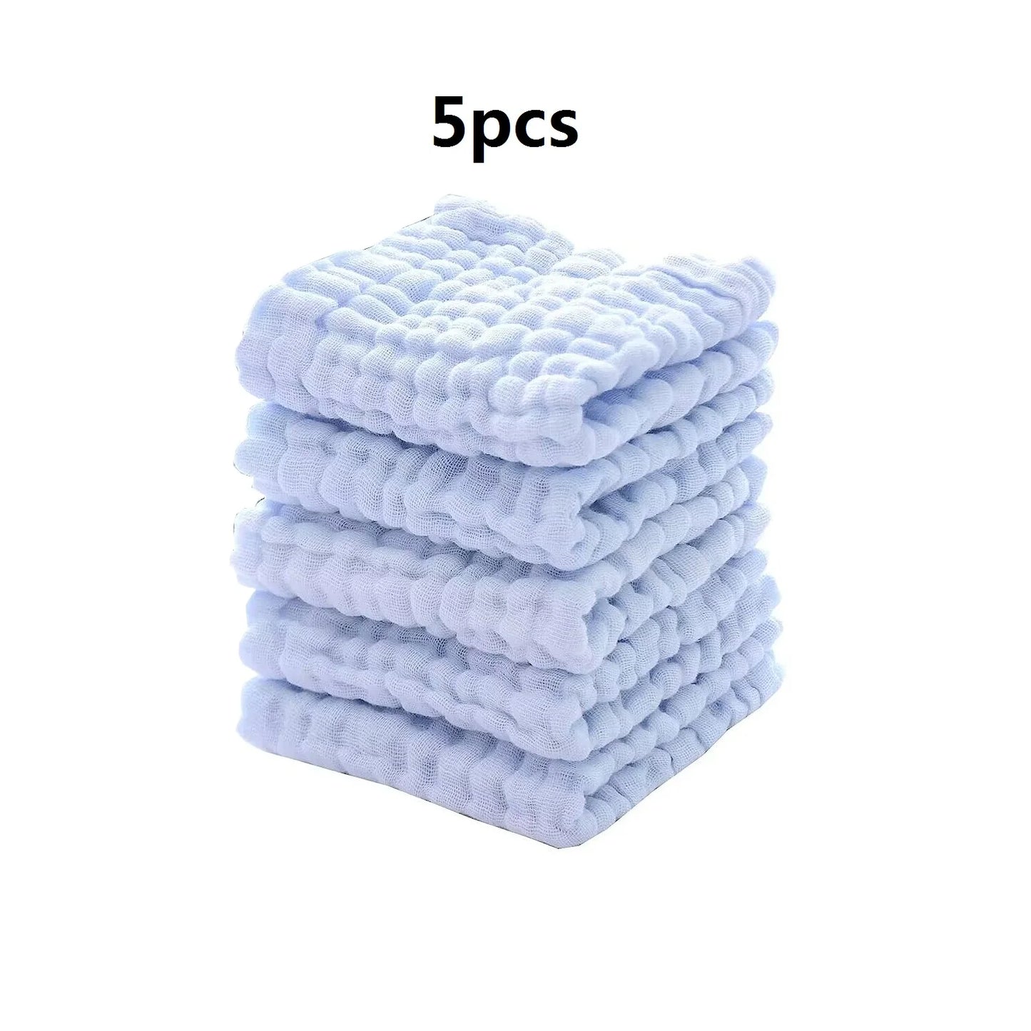 Baby Muslin Washcloths – Soft 6-Layer Cotton Newborn Face Towels
