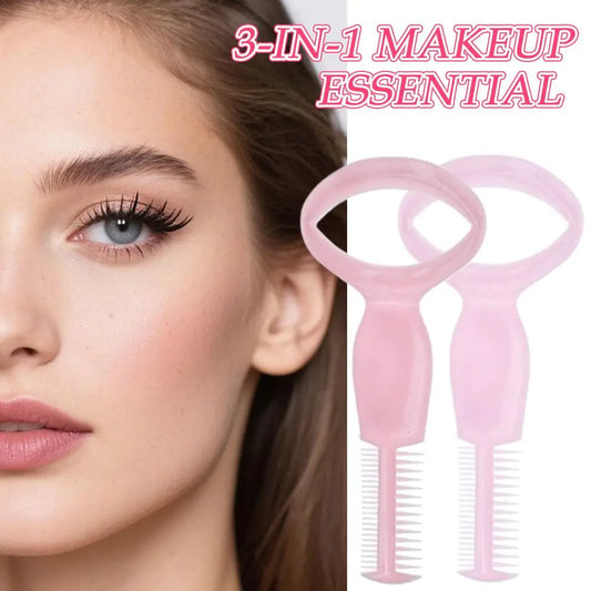 2-in-1 Mascara Shield & Eyelash Comb Applicator – 2 Pack Eye Makeup Tool Oasis Select
