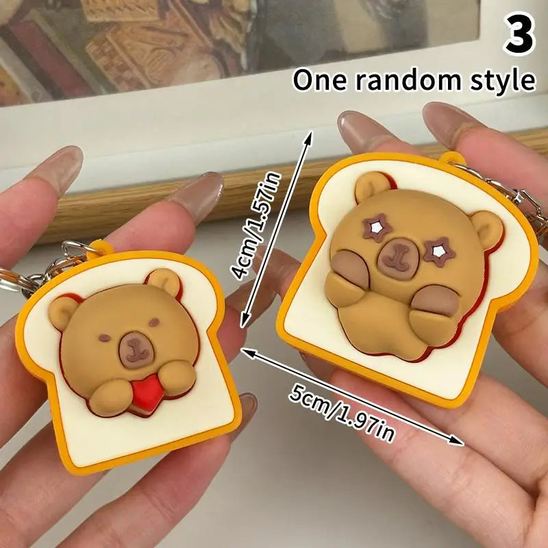 Cute Squishy Clicker Keychain – Slow Rebound Fidget Toy Pendant