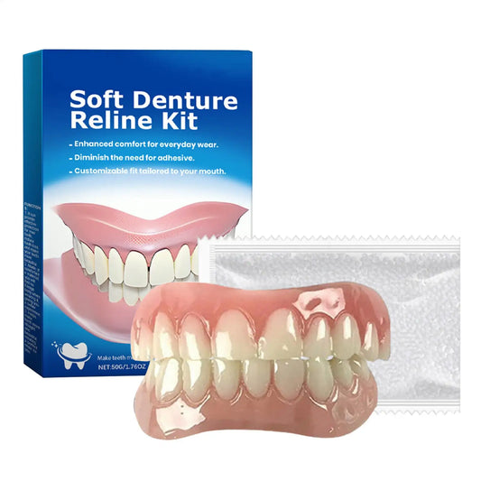 Silicone Denture Kit – Soft Flexible Upper & Lower Teeth Set Silicone Denture Kit Peaceful Pleasures Health and Wellness