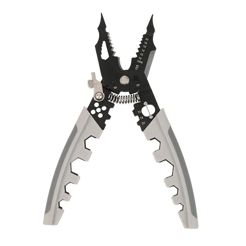 A36T-28 In 1 Multifunctional Wire Stripper Piler 8 Inch Wire Cutter Crimping Tool Cable Stripper Wiring Tools Hand Tool Peaceful Pleasures Health and Wellness As Shown
