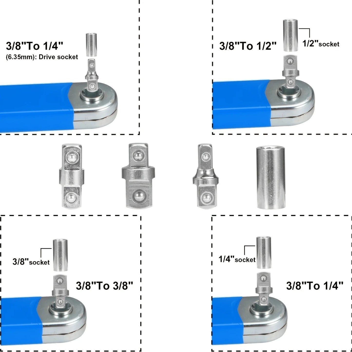 Multifunctional Telescopic Ratchet Wrench Universal Square Drive