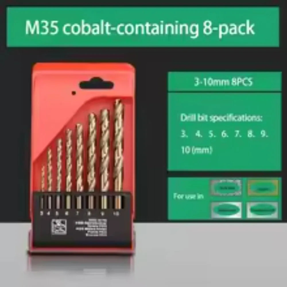 M35 Cobalt HSS Twist Drill Bits Set – Metal & Stainless Steel