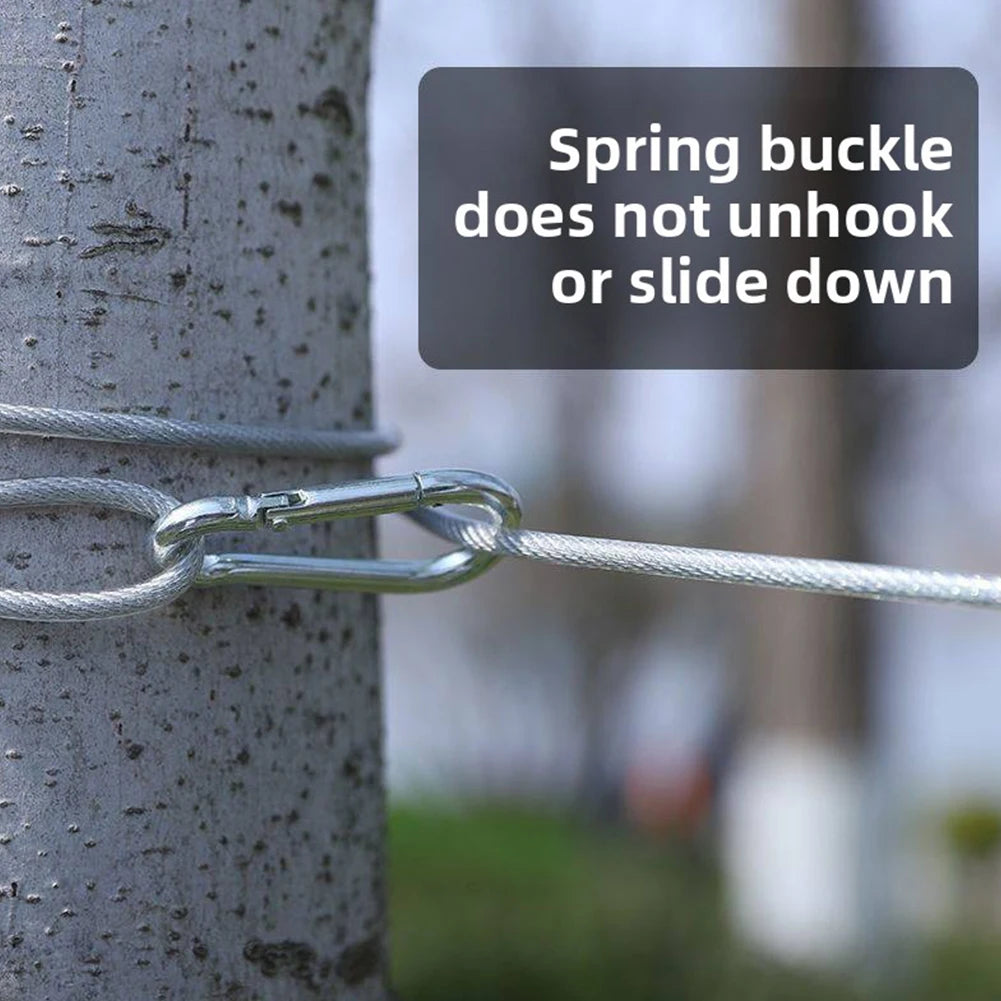 Stainless Steel Clothesline,Outdoor Thickened Steel Wire Rope,Adjustable Length Outdoor Drying Rope,for Backyard/Garden/Balcony Peaceful Pleasures Health and Wellness