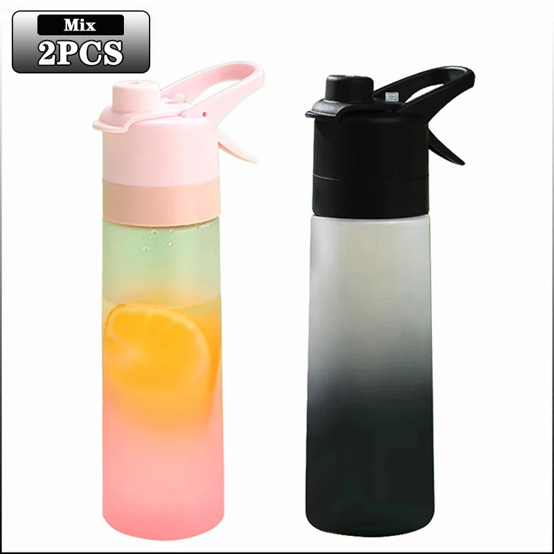 650ml Mist Spray Water Bottle with Straw – BPA-Free Reusable