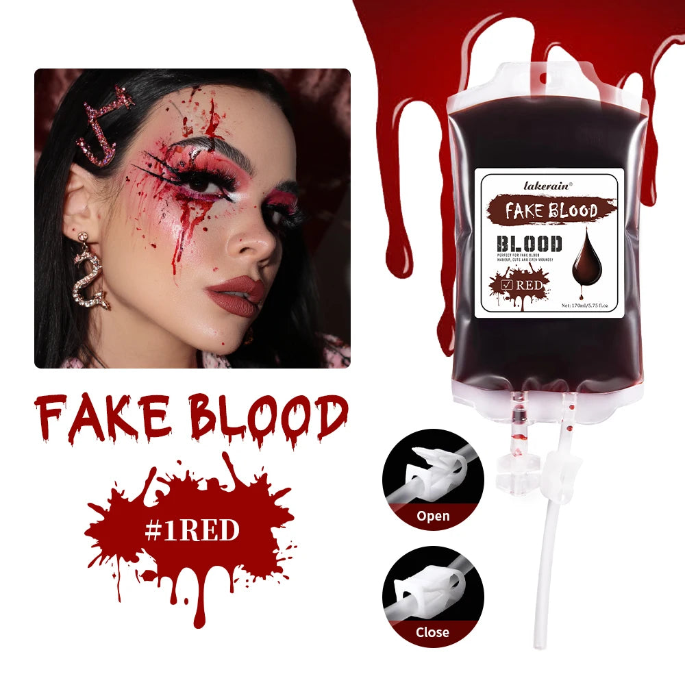 Realistic Washable Fake Blood Makeup – Halloween Body Paint 170ml Halloween Body Paint Peaceful Pleasures Health and Wellness 1red
