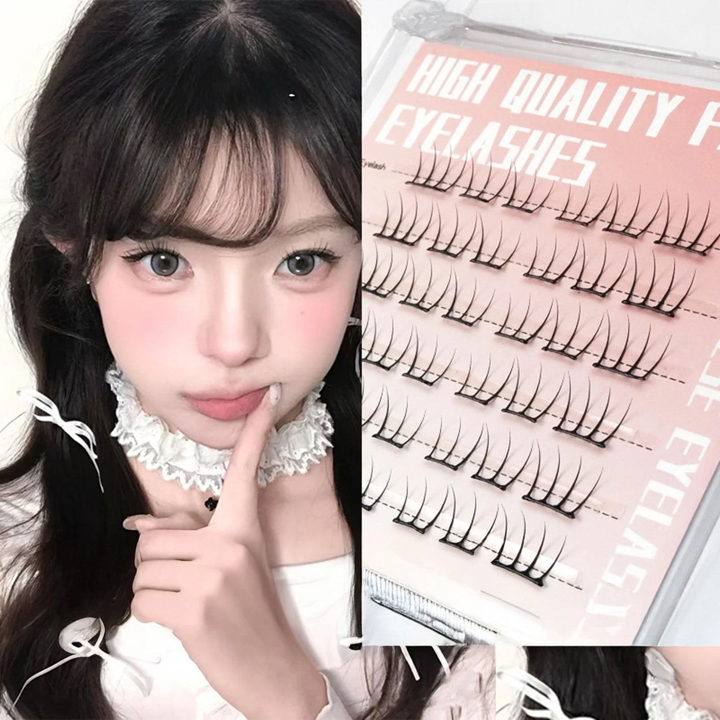 Korean Idol DIY Lashes Extension Cute Cat Paw False Eyelashes Natural Make Up Large Capacity DIY Lash Cluster Peaceful Pleasures Health and Wellness