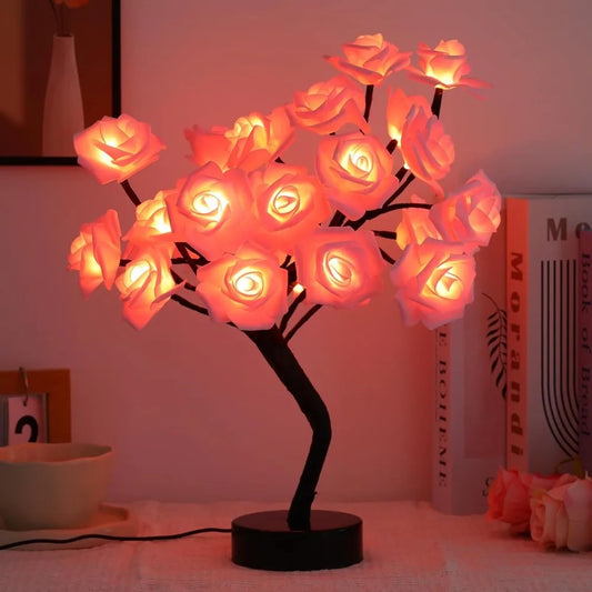 USB Rose Flower Tree LED Light | Bedroom & Wedding Decor Decorative LED Light Peaceful Pleasures Health and Wellness