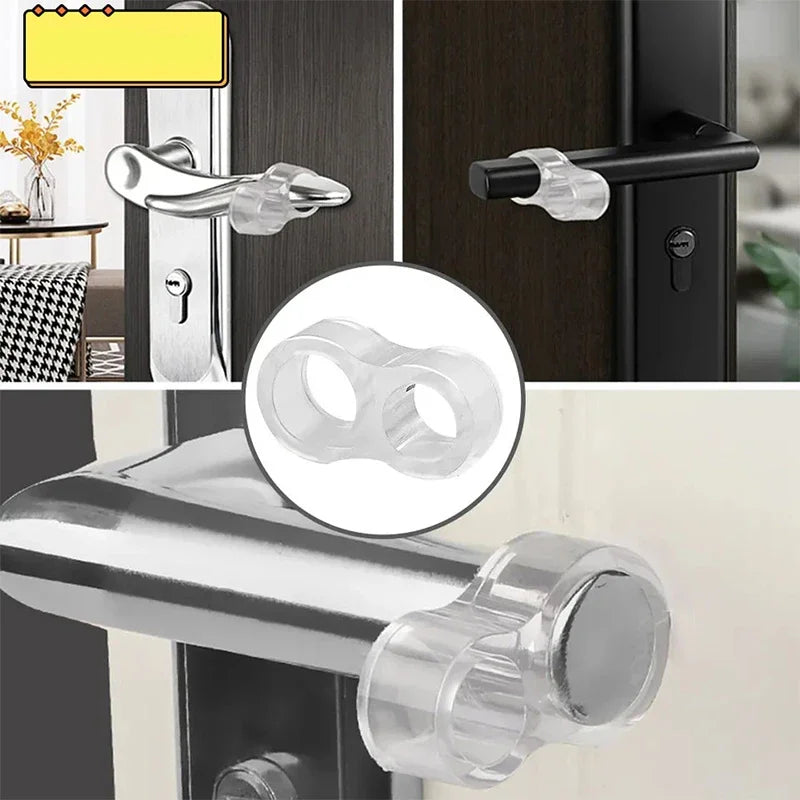Transparent PVC Door Handle Stop Bumper Pads – 1 to 8 Pcs