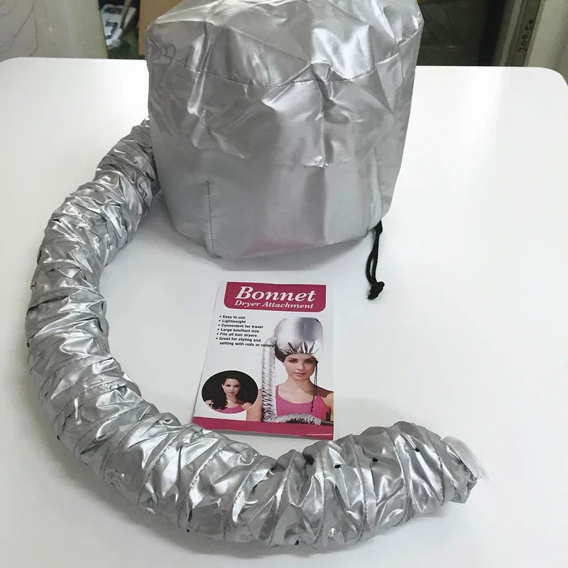 Portable Hair Bonnet Dryer Cap Gorro Secador Touca Difusora Steamer Quick Dry Baked Oil Care Diffuser Drying Hairdressing Tools Peaceful Pleasures Health and Wellness Silver