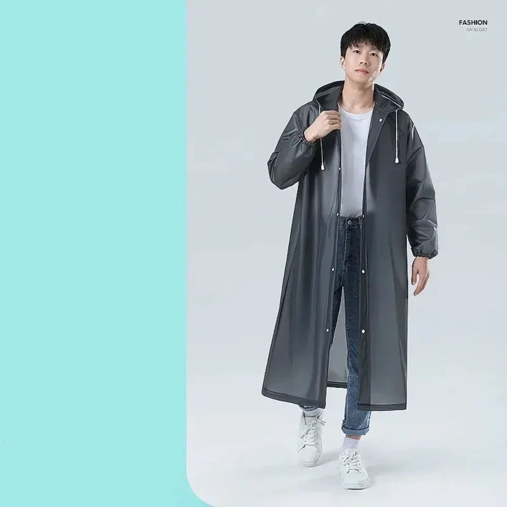 Thickening Portable Raincoat for Hiking Waterproof Transparent Reusable Poncho Outdoor Raincoat Rain Cover for Man & Women Peaceful Pleasures Health and Wellness