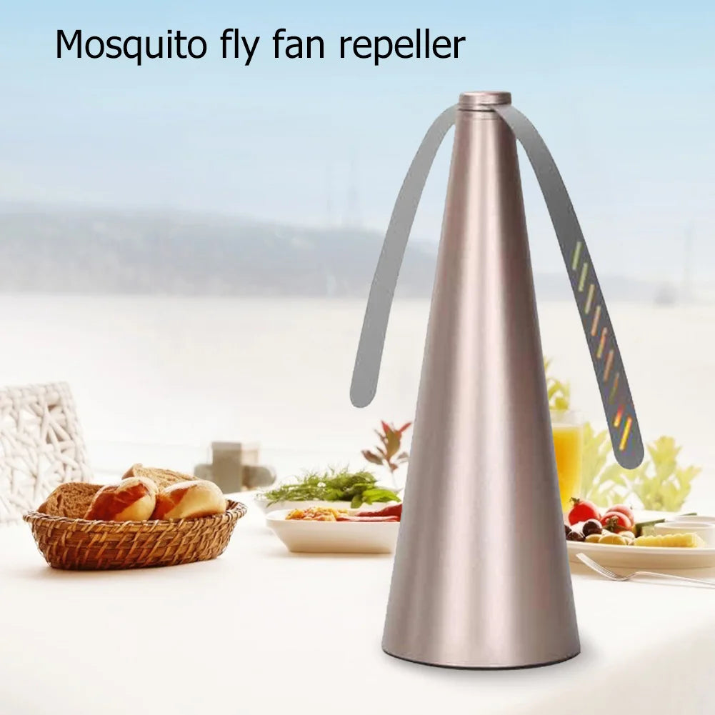 Fly Repellent Automatic Fan Fly Fans Pest Repellent Table Fan Battery/USB Powered Bug Repellent Keep Flies Away ﻿ Peaceful Pleasures Health and Wellness